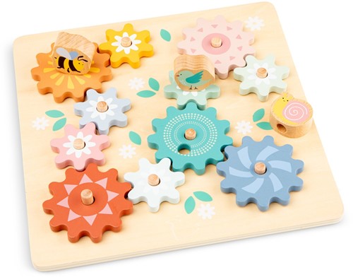 New Classic Toys Puzzel met roterende tandwielen - tuin