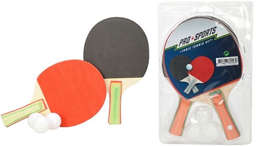 Set de tenis de mesa 2 raquetas + 3 pelotas 62553A