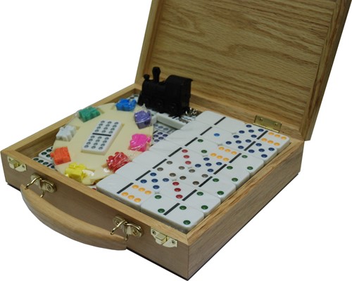 Hot Games Domino Tren Mexicano Doble 12 Kof. Madera