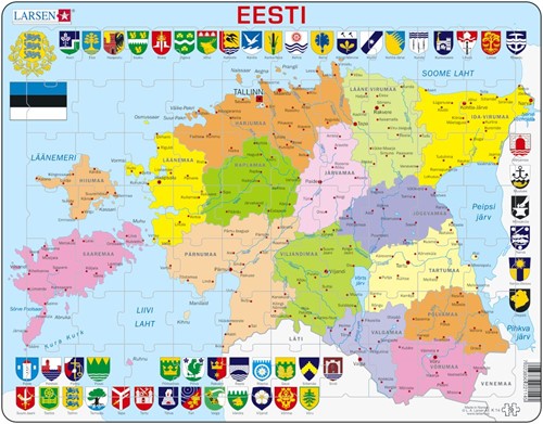 Larsen Rahmenpuzzle - Estland (auf Estnisch) - 70 Teile